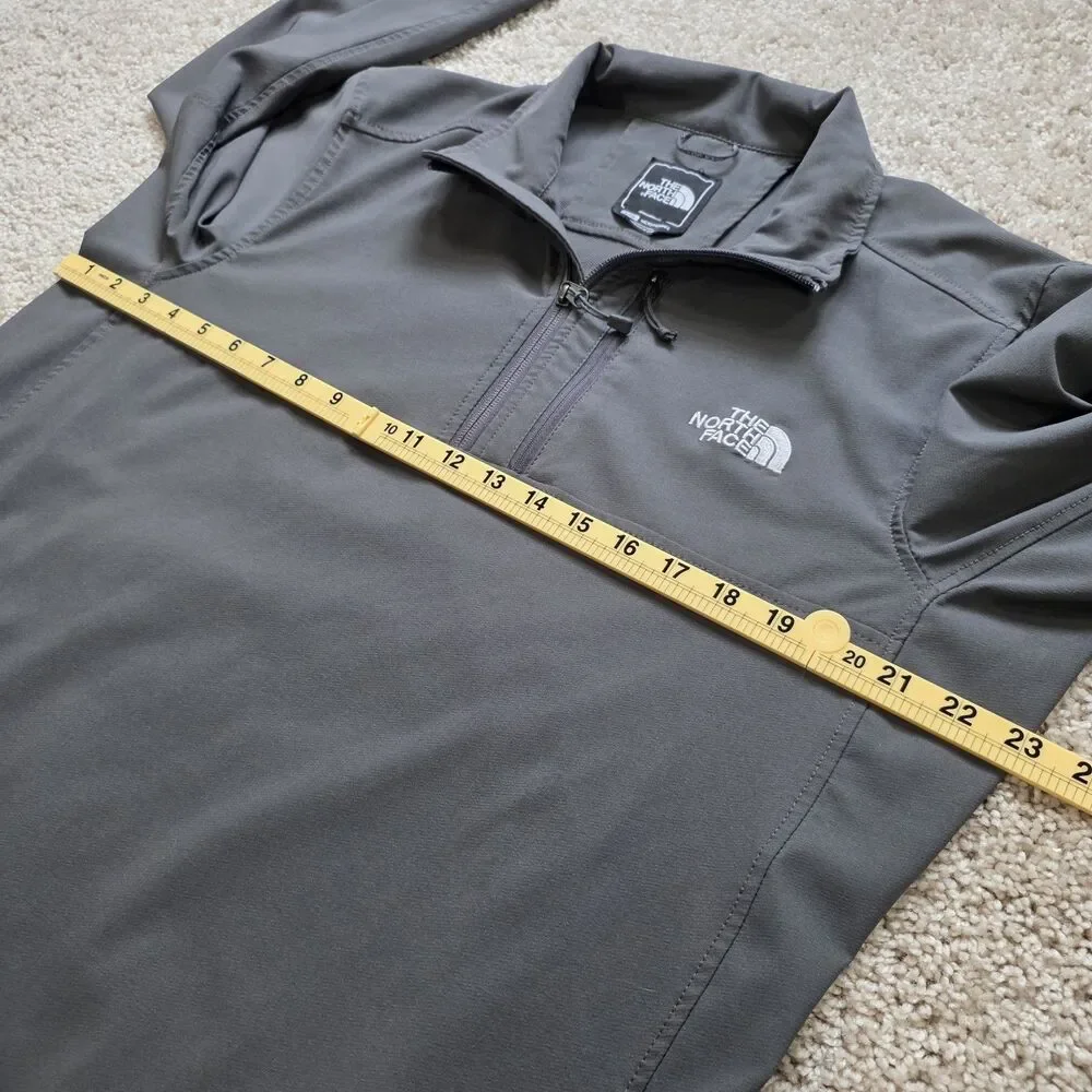 The North Face Men’s Softshell 1/4 Zip Pullover Jacket Charcoal Gray Size L
